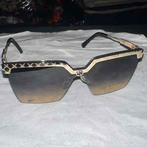 G gold mono frame sunglasses new